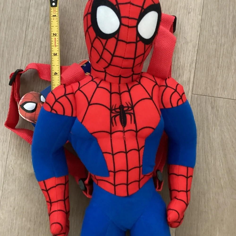NWT Spider-Man Character Marvel Plush Backpack Toys Red and Blue